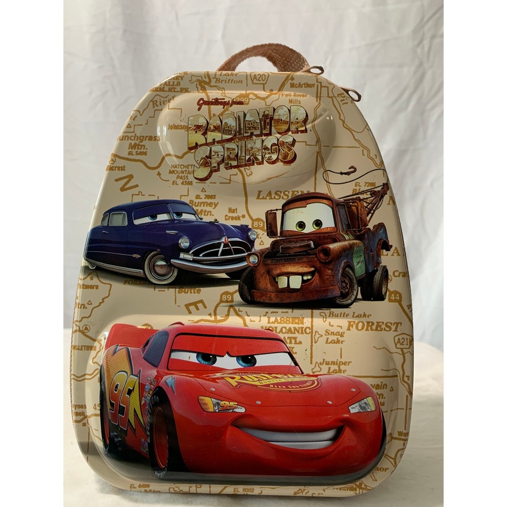 Disney/Pixar Cars Radiator Springs Tin Lunch/Mini Backpack Lightning McQueen889